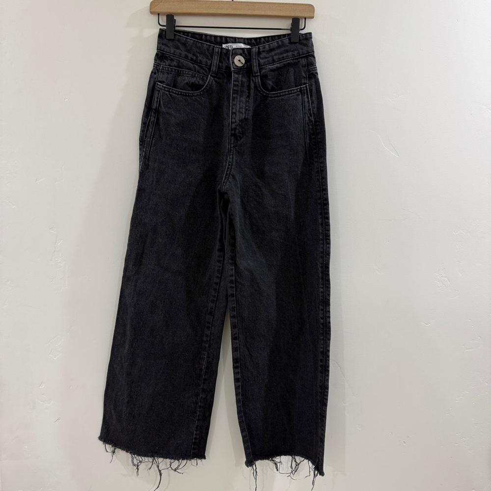 ZARA | Black High-Rise Wide-Leg Women's Jeans